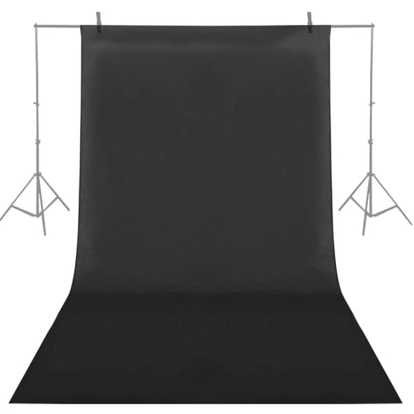 1,6*3m/5,2*9,8ft Fotografi Chromakey Baggrund Studio Bomuld Stand Baggrund (sort)