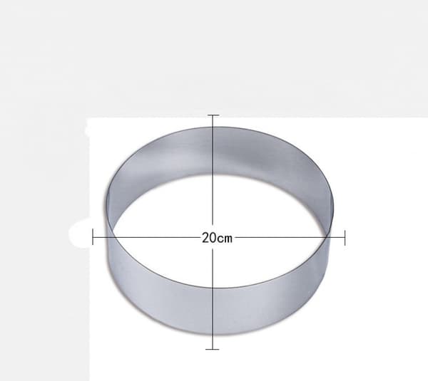 Kakering i rustfritt stål Pannekake-/kjeks-/deigkutter Lagkakeformer for baking, lagdeling, dekorering, forming, matlaging, rund
