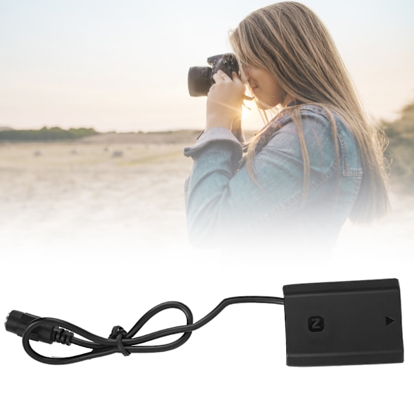 Svart ABS-plast Full Decoded NP-FZ100 till D-tap DC-koppling Adapter Dummy Batteri