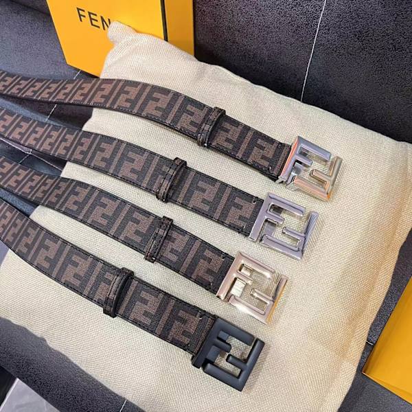 FF Herrebælte i ægte læder, F-spænde, justerbart bælte der passer til næsten enhver lejlighed og ethvert outfit
