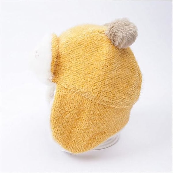 Stickade mössor med öronlappar i fleece, vintervarma stickade mössor för småbarn, flickor och pojkar, 01