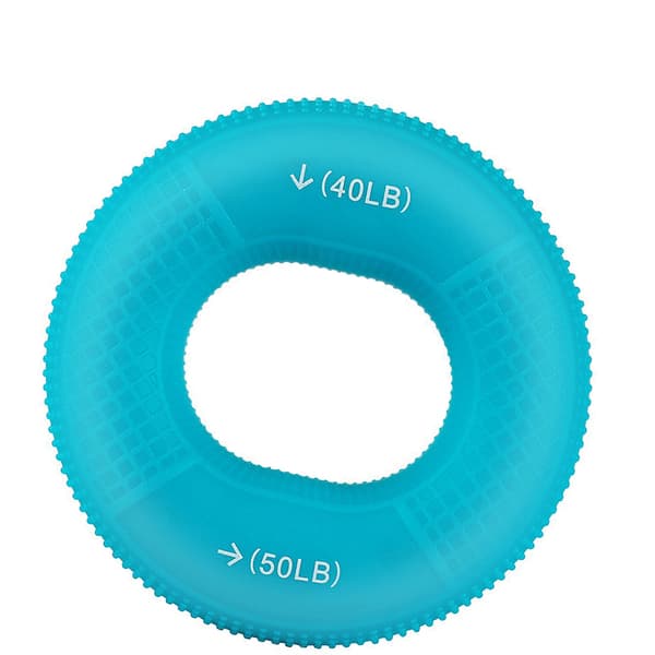 Ring Hand Exerciser Bärbar Silikon Dubbel Styrka Förbättra Cirkulation Finger Exerciser Blå