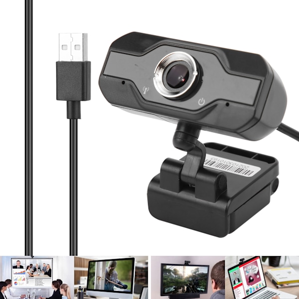 USB-webbkamera HD Mini 1080P datorwebbkamera med mikrofon för videokonferenser