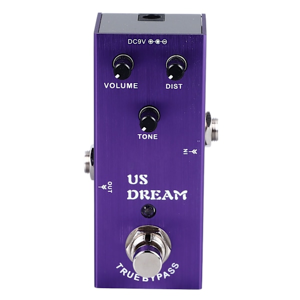 Gitarrdistorsionseffekt Metallskal Flera toner Elektrisk gitarr Effektpedal Vredjustering AN‑03 Lila