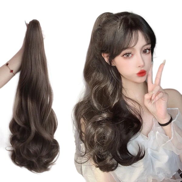 Long Curly Wavy Pony Tail Hair Extensions For Women  Natural Looking Costume Party Daily Use Fashion  Ponytail