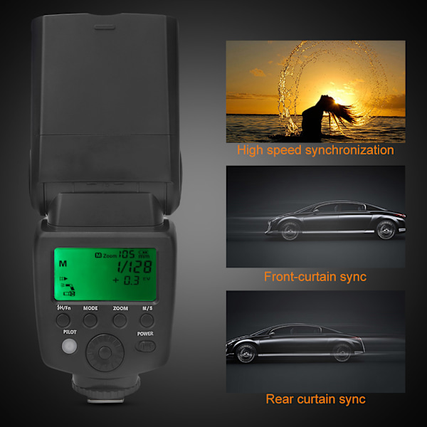 VISICO VS-765 2.4G Trådlös Kamera TTL Flash Speedlite för Canon 5D2/5D3/5D4/5DS/6D/6D2
