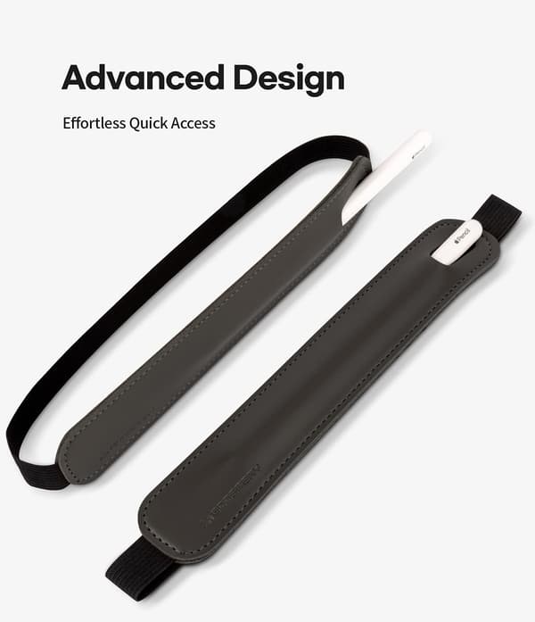 Pencil Holder til Apple Pencil Case 1. & 2. generations stylus pen sleeve PU læder tilbehør elastikbånd til alle tablets