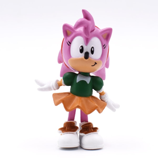 1:a generationen, 6 Sonic-figurer, superljudsmus och flygande musleksaker, spelmodeller, dockdekorationer-6 st/set 6 pcs/set