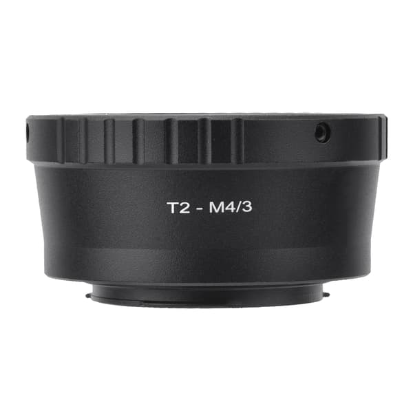 T2-M4/3 svart aluminiumslegering adapterring for T2-monteringsteleskop til for Olympus M4/3-montering speilløst kamera