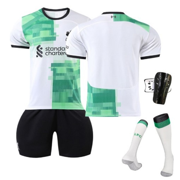 23/24 Liverpool udebanefodboldtrøjesæt med sokker og beskyttelsesudstyr No  Number #2XL