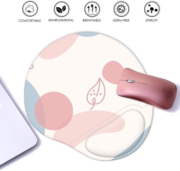 Ergonomisk Musematte med Håndleddstøtte, Søt Musematte med Håndleddstøtte, Komfortabel Musematte for Hjemmekontor, Spill og Arbeid med Datamaskin