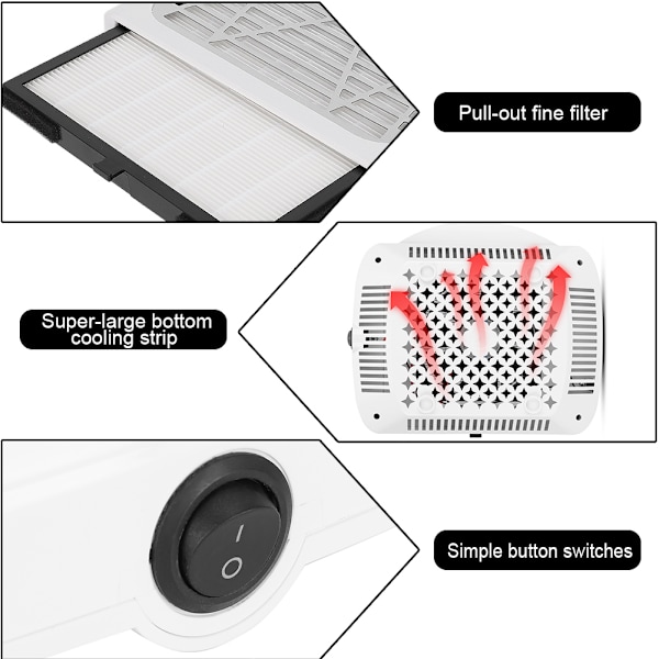 80W Spikdammsamlare Spikdammsugfläkt Spikdammsugare med filter
