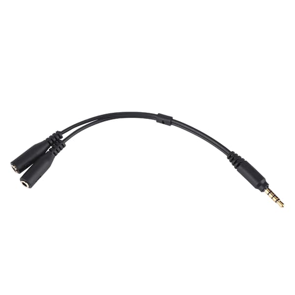 3,5 mm stereojack mikrofon lydkabel splitteradapter for telefonkamera