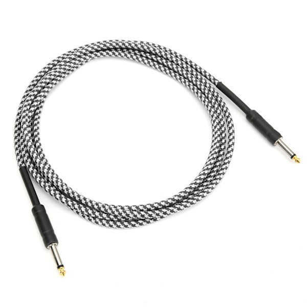 Kitara-kaapeli Punottu suojus Nikkelillä päällystetty liitin Äänikaapeli Elektroninen musiikkivälinejohto (Valkoinen)