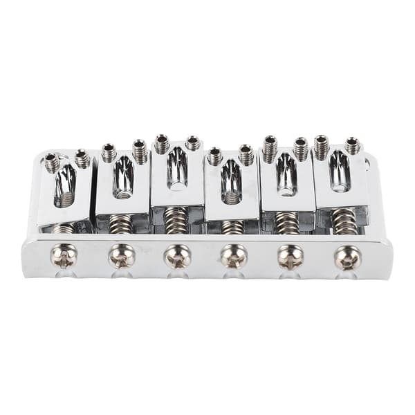 6-strängad gitarrstallersättning i zinklegering, elektrisk gitarrstall, sadelstall, musikinstrumenttillbehör, silver