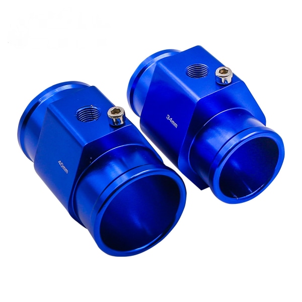 Aluminium Svart Vatten Termometer Adapter Rör Radiator Sensor Adapter Klämma - SW28 - Svart (2-pack)