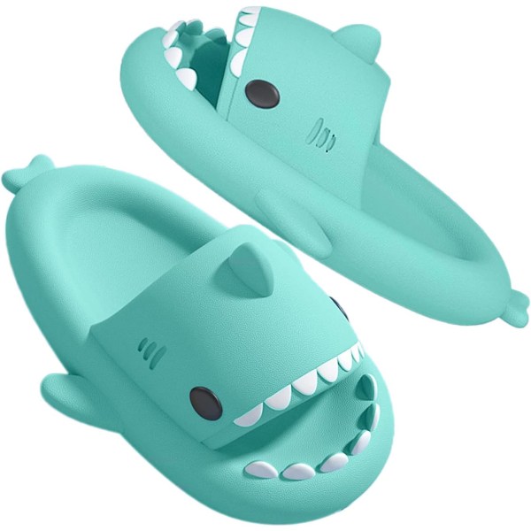 WJ Sjov Haj Sandaler til Bad Bruser Skridsikker Udendørs Par Sommer Sandaler til Mænd Kvinder 2- mint green 21.5~23.0 cm