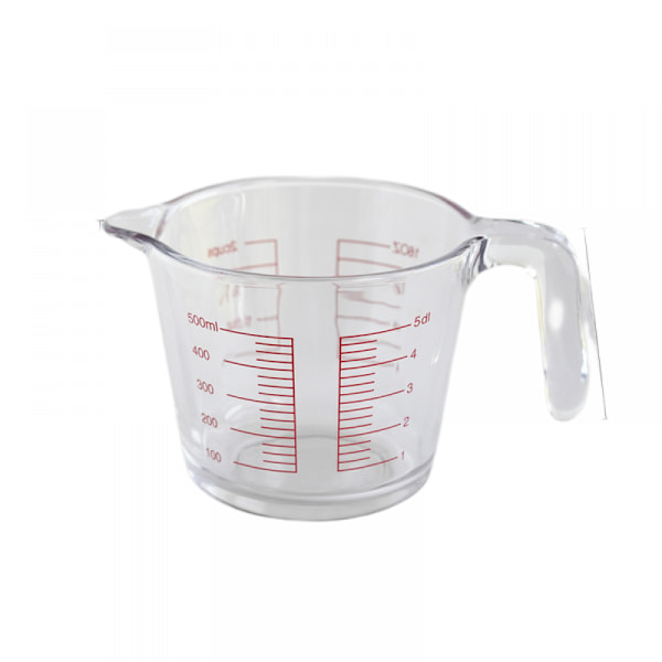 Köksglasmätkopp med våg, högtemperaturbeständig, hushållsbakning, äggvispning, mjölkkopp, 500 ml för vätskemätning