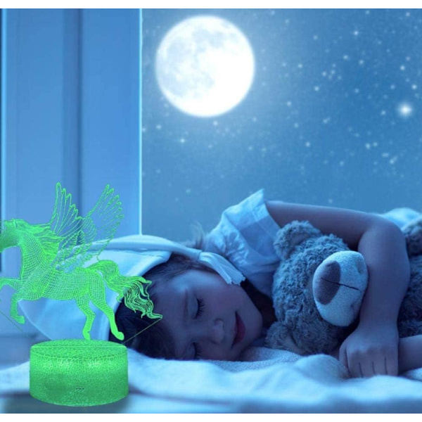 WJ Lastbil Form 3D LED Natlampe Børnedekoration USB Lampe Soveværelse Sove Lys 16 Farveændring USB Touch Base Gave Legetøj USB Kabel Dekoration Skrivebord