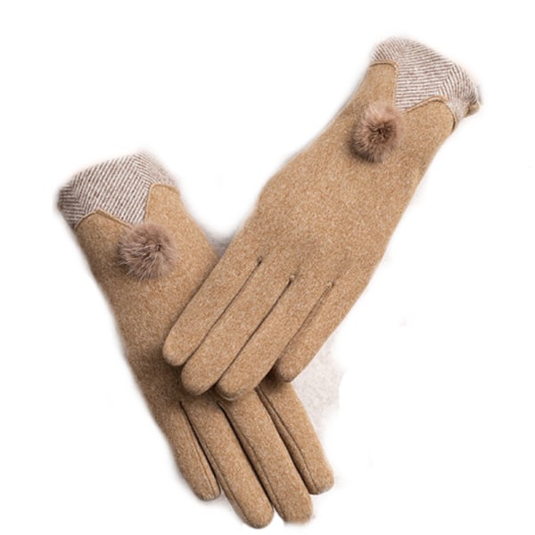 Vinterhandskar för kvinnor med pekskärmsfingrar Varma mockahandskar SMS Thermal vindtäta vantar för körning Löpning