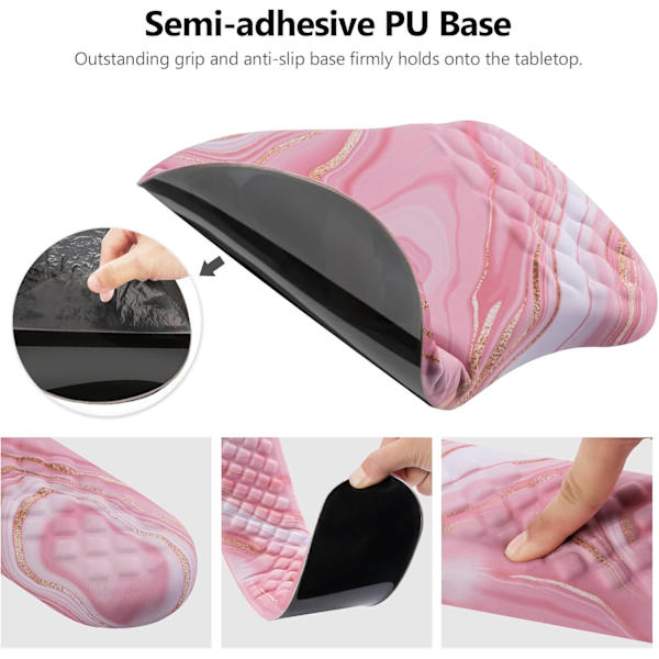 Musmatta med handledsstöd, 2-i-1 tangentbordshandledsstöd + ergonomisk musmatta, halkfri handledsstöd för dator tangentbord, gör skrivandet enkelt