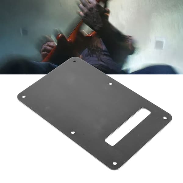 Elektrisk gitarr bakre bakplatta fjäderkåpa aluminiumlegering slät utseende gitarr bakplatta grå