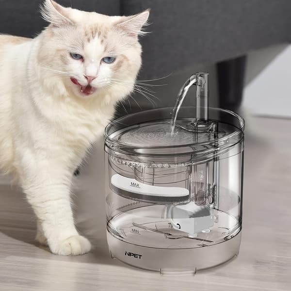 Kattvattendispenser, 1,5L Automatisk Vattendispenser för Husdjur med Kran