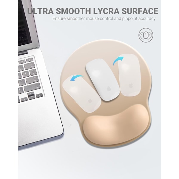 Ergonomisk Musematte med Håndleddstøtte, Komfortabel Musematte Håndleddstøtte, Lindrer Håndleddssmerter Gel Musematte, Sklisikker Gummisokkel Musematte