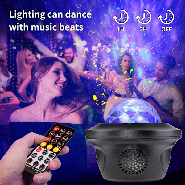Starlight Projektor,Vatten Nattljus, Starry Night Light Projektor, Alla hjärtans present Barn Tonåring Flickor Rumsinredning Nattljus Projektorlampa