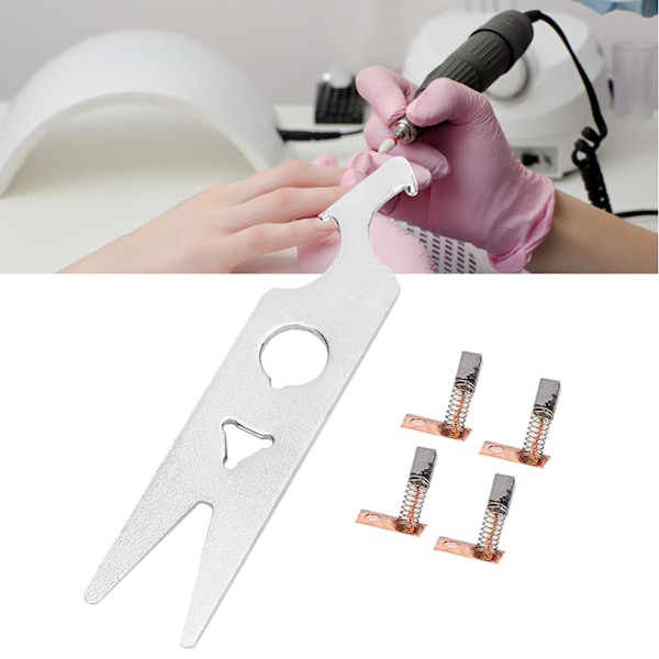 2 par kolborstnyckel set nagelborr handstycke tillbehör reservdel