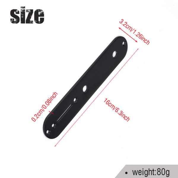 Hållbar 32 mm bred metallkontrollplatta reservdelar för TL elgitarr (svart)