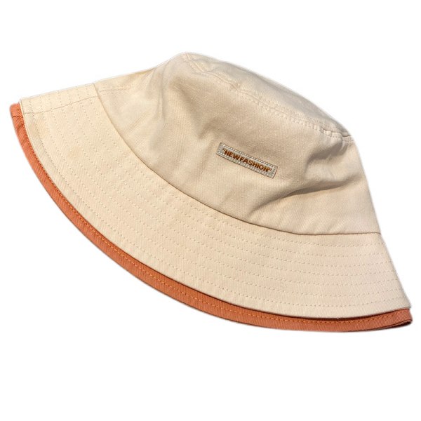 Enkel bokstav fiskerhatt kvinne ansikt liten sommer reise fritid solskjerm hatt, beige