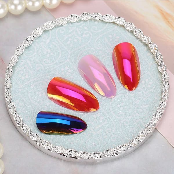 Legering Neglekunst Plade Rhinestones Manicure Salon Display Stativ Rack Board(8)