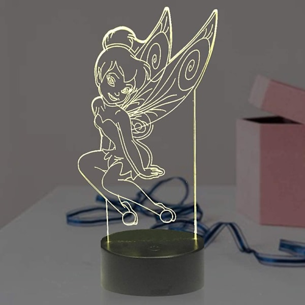 Uruzuo Jeg elsker dig til månen og tilbage, 3D Illusion Lampe Blomst, Bjørn 3D Visuelt Natlys, Jeg elsker dig Gaver til Ham Lamper til Voksne liten älva