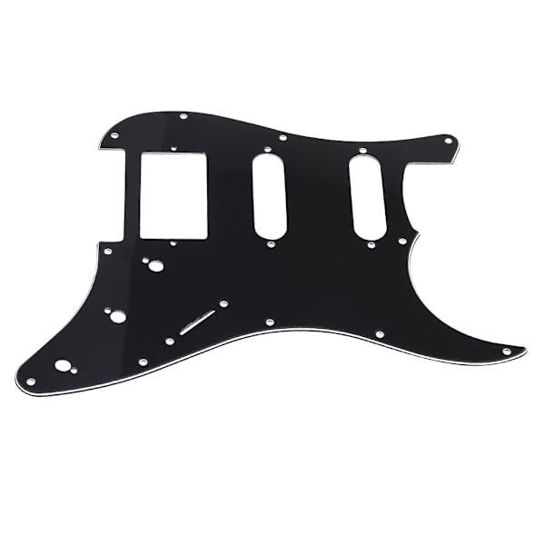 Kvalitets 11-håls Elektrisk Gitarr SSD Pickguard Tillbehör för ST SQ SSH Gitarer (Svart)