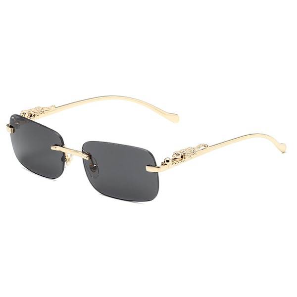 Nya Fashion Cat Eye Halvram Solglasögon Dam Solglasögon med Diamanter