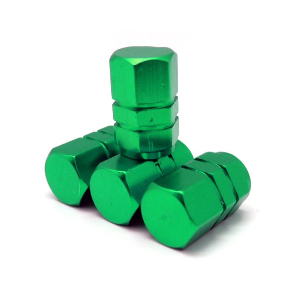 Färg cap av aluminiumlegering, läckagesäker cap, stor sexkantskruv, cap (grön (10 stycken))