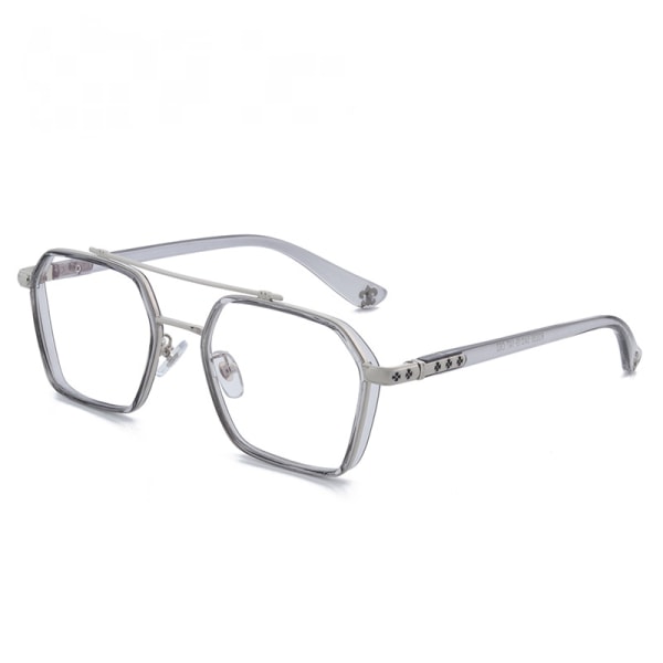 Blått ljusblockerande glasögon, Anti-ögonansträngning huvudvärk, Retro Runda Lättmetall Datorglasögon för kvinnor Män-GY8804