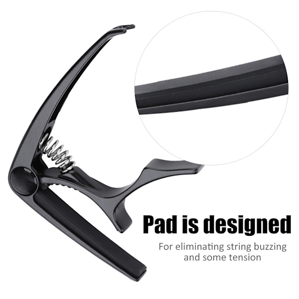 FC-03 Zink Legering Elektrisk Folk Guitar Capo med Bro Pin Spanner