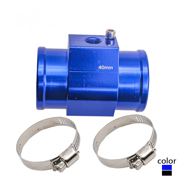 Aluminium Sort Vand Termometer Adapter Rør Radiator Sensor Adapter Klip - SW40 - Blå (2-pak)