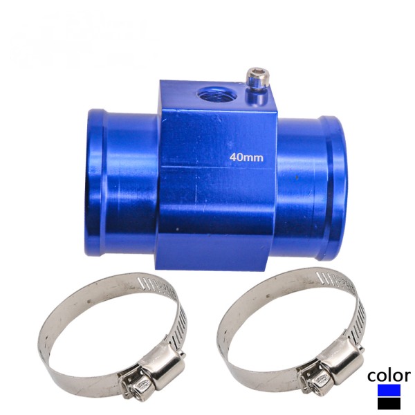 Aluminium Svart Vatten Termometer Adapter Rör Radiator Sensor Adapter Klämma - SW40 - Blå (2-pack)
