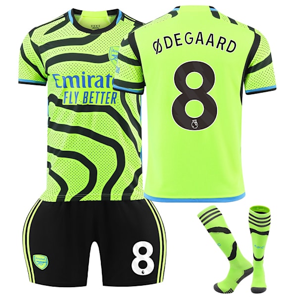 2324 Arsenal vieraspeli vihreä pelipaita setti sukat No.8 ØDEGAARD XS