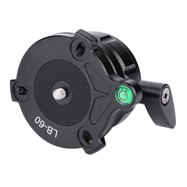 LB-60 Kraftig 12KG 1/4'' & 3/8'' Quick Release Plade Bobleniveau Stativ Kuglehoved