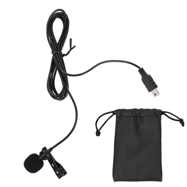 Mini USB Stereo Ekstern Mikrofon Professionel Mikrofon Med Klips til GoPro Hero 3 / 3+ / 4