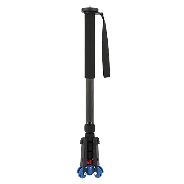 C-333+M-1 Kolfiber Bärbar Utomhus Teleskopisk Monopod Stativ Bergsklättring Käpp för DSLR-kamera