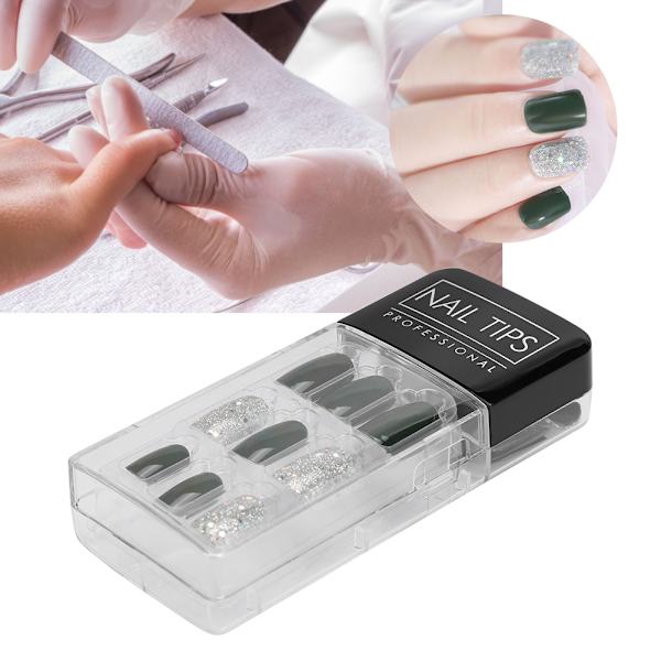 30 stk. Bærbar udsøgt neglespids aftagelig genanvendelig falsk neglplaster manicure værktøj21#