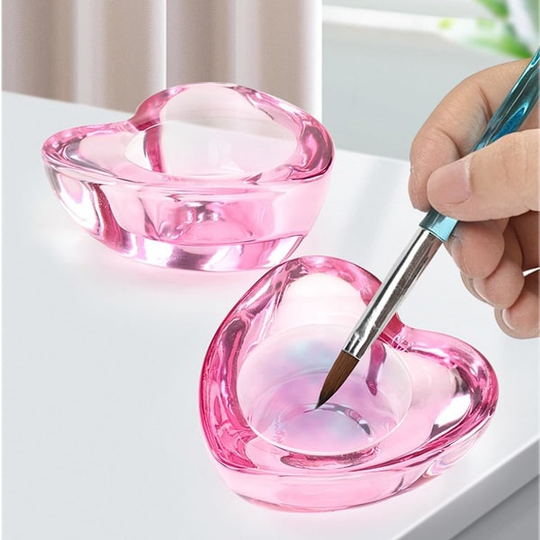 Neglefuktingskopp for negledesign, krystallglass neglemonomerkoppholder for negleakryl væske og pulver