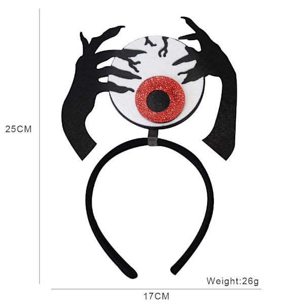3-pack Halloween pannband dekoration rekvisita bar fest dekoration tillbehör Halloween pannband huvudbonad (D stil)