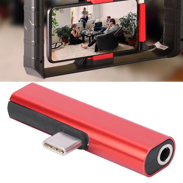 Lydadapterhode i aluminiumslegering med mikrofonopptaksoverføring lydutgang for Dji Osmo mobile 3