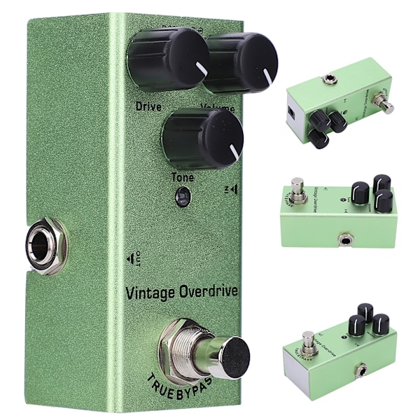 Gitarr Effekt Pedal Vintage Overdrive Mini Bärbar True Bypass Aluminiumlegering DC 9V JDF‑01